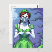 Dorothy in einer Gasmaske Postkarte (Vorne/Hinten)