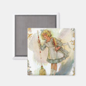 Dorothy macht Hausarbeit Vintag Oz Magnet (Vorderseite/Rückseite)