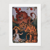 Dorothy mit der feigen Löwe und einem Tiger Postkarte (Vorderseite)