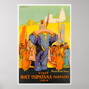 Dorothy Newsome Art Indien Reiseplakat Elefant Poster