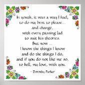 Dorothy Parker Quotation Poster von SRF (Vorne)