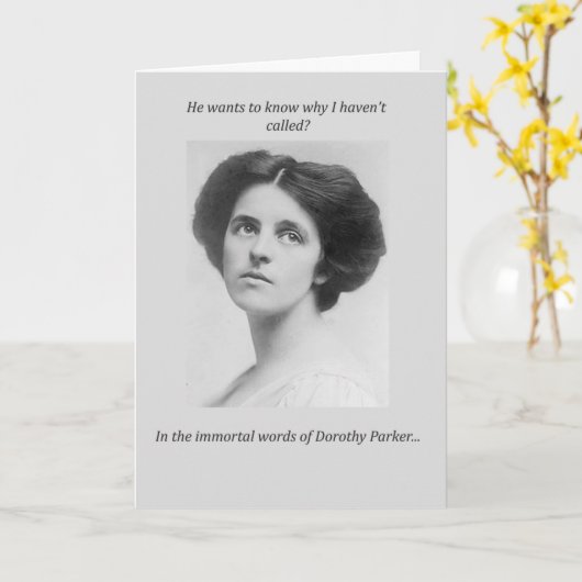 Dorothy Parker-Zitat Karte (Gelbe Blume)