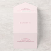 Dorothy Pink Elegant Wedding All In One Einladung (Außenbereich)