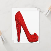 Dorothy Ruby High Heels Grußkarte Karte (Vorderseite/Rückseite Beispiel)