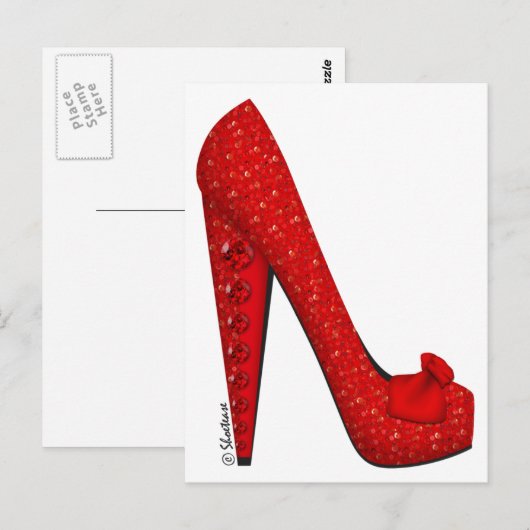 Dorothy Ruby Pump Postkarte (Vorne/Hinten)