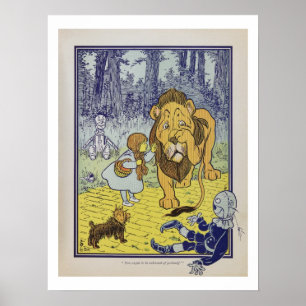 Dorothy trifft auf das feige Lion Poster