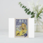 Dorothy und der feige Löwe aus dem Zauberer Oz Postkarte (Stehend Vorderseite)