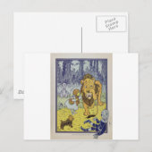 Dorothy und der feige Löwe aus dem Zauberer Oz Postkarte (Vorne/Hinten)