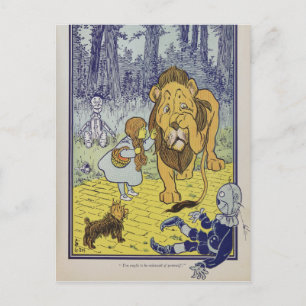 Dorothy und der feige Löwe aus dem Zauberer von Oz Postkarte