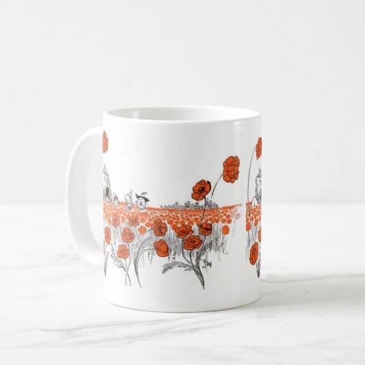 Dorothy und die Mohnblumen Kaffeetasse (Vorderseite Links)