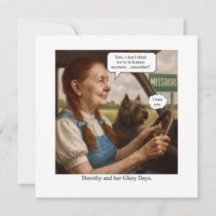 Dorothy und ihre Glanzzeiten Dankeskarte