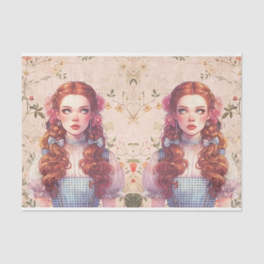 Dorothy und The Wizard of Oz Decoupage Paper Seidenpapier (Vorderseite)