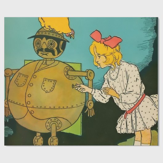 "Dorothy Wound Up Number 1" von John R Neill Geschenkpapier (Flach)