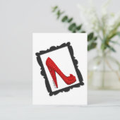 Dorothys Gerahmte Ruby Red Heelse Postkarte (Stehend Vorderseite)