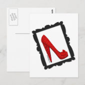 Dorothys Gerahmte Ruby Red Heelse Postkarte (Vorne/Hinten)