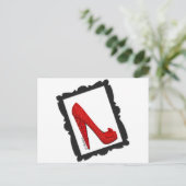 Dorothys Gerahmte Ruby Red Heelse Postkarte (Stehend Vorderseite)