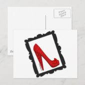 Dorothys Gerahmte Ruby Red Heelse Postkarte (Vorne/Hinten)