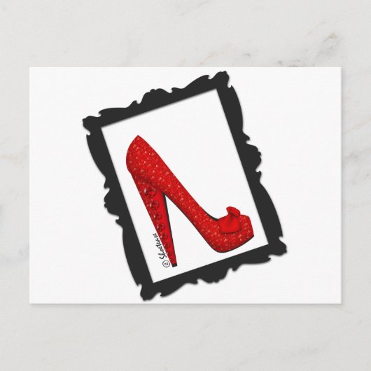 Dorothys Gerahmte Ruby Red Heelse Postkarte (Vorderseite)