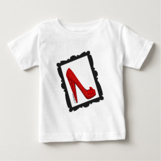 Dorothys gerahmter karminroter roter Heels Baby T-shirt
