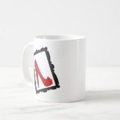 Dorothys gerahmter karminroter roter Heels Kaffeetasse (Vorderseite Links)