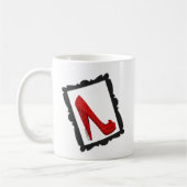 Dorothys gerahmter karminroter roter Heels Kaffeetasse (Links)