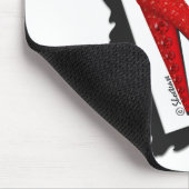 Dorothys gerahmter karminroter roter Heels Mousepad (Ecke)