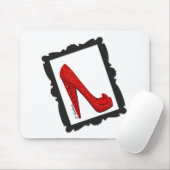 Dorothys gerahmter karminroter roter Heels Mousepad (Mit Mouse)