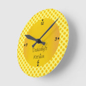 Dorothys Küchen-personalisierte Zahl-Wand-Uhren Runde Wanduhr (Winkel)