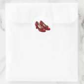 Dorothys Ruby Slippers Runder Aufkleber (Tasche)