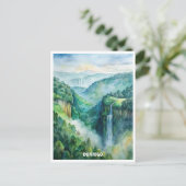 Dorrigo Nationalpark Wasserfarbenmalerei Postkarte (Stehend Vorderseite)