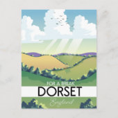 Dorset England Reiseplakat Postkarte (Vorderseite)