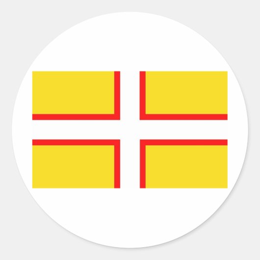 Dorset Flag Runder Aufkleber (Vorderseite)