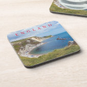 Dorset Man O'War Beach View Untersetzer (Linke Seite)