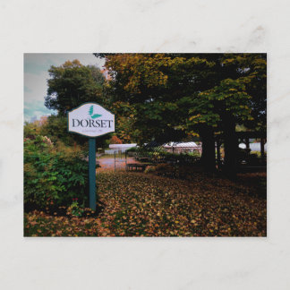 Dorset, Vermont Town Zeichen Postkarte