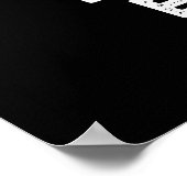 Dort Bowlt Sie Lustiger Wal Bowling Pun Schwarzer Poster (Ecke)