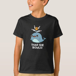 Dort Bowlt Sie Lustiger Wal Bowling-Wortspiel Dunk T-Shirt