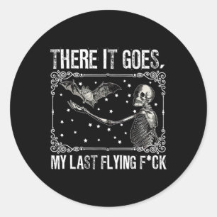 Dort geht es zu meinem letzten Fliegenfick Skeleto Runder Aufkleber