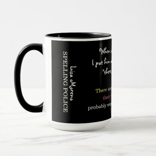 Dort ihr, buchstabieren sie die personalisierte tasse (Links)