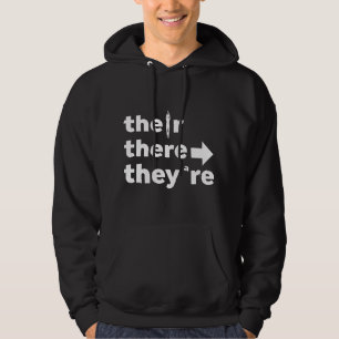 Dort Ihr Sie Englisch Grammatik Lehrer Lustig Hoodie