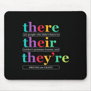 Dort Ihr Sie Englisch Grammatik Lehrer Zurück T Mousepad