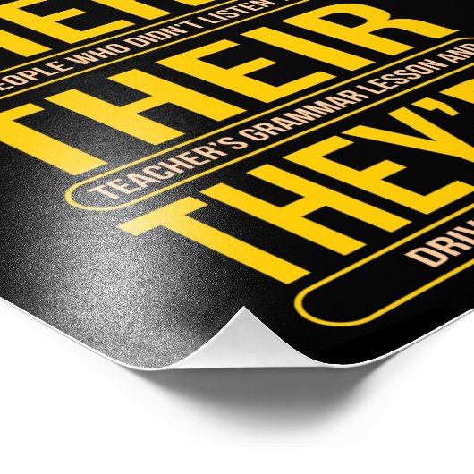 Dort sind sie Englischlehrer Fotodruck (Ecke)