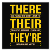 Dort sind sie Englischlehrer Fotodruck (Vorne)