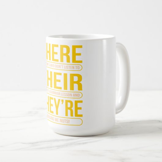 Dort sind sie Englischlehrer Kaffeetasse (VorderseiteRechts)