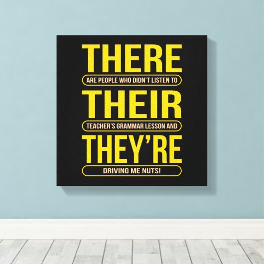 Dort sind sie Englischlehrer Leinwanddruck (Insitu (Holzboden))