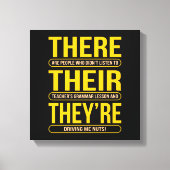 Dort sind sie Englischlehrer Leinwanddruck (Vorderseite)