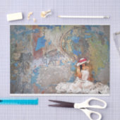 Dort sitzt sie dekoupage Tissue Seidenpapier (Handwerk)