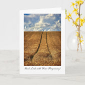 Dort und hinteres Weizenfeld Schwangerschafts-viel Karte (Gelbe Blume)