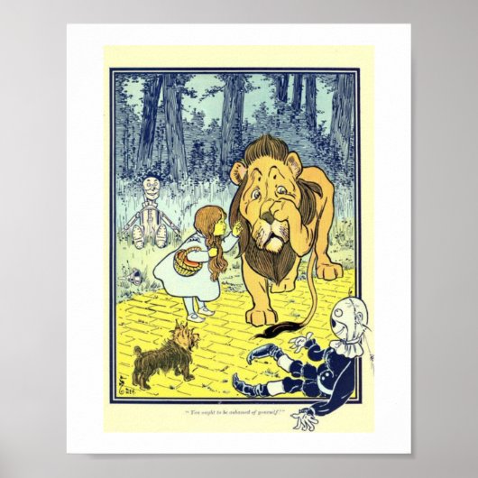 Dorthey, Vogelscheuche und Blechmann treffen den Poster (Vorne)