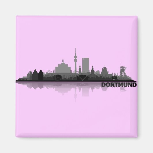 Dortmund City Skyline - Kühlschrankmagnet (Vorne)