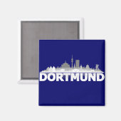 Dortmund City Skyline Kühlschrankmagnet (Vorderseite/Rückseite)